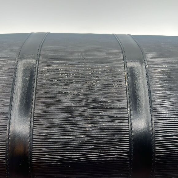 LOUIS VUITTON VINTAGE BLACK EPI LEATHER DUFFLE TRAVEL BAG KEEPALL 50 - Picture 10 of 16